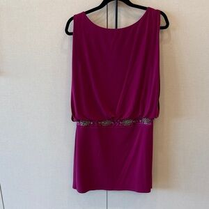Laundry By Shelli Segal Fuchsia Embellished Mini Dress